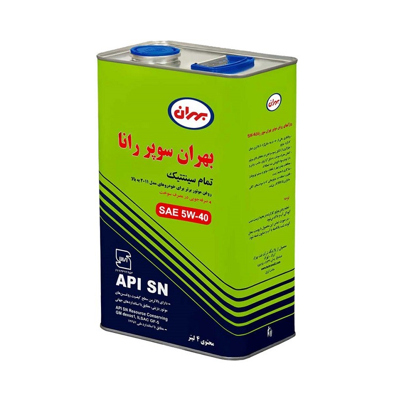 روغن 4 لیتری بهران سوپر رانا 5-30(سبز)